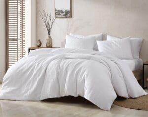 Matelasse Fan 4 pc Queen Comforter Cover Set