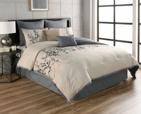 BlueLeavesBlue-Taupe_lgjpg - Hallmart Collectibles BlueLeavesBlue-Taupe_lgjpg